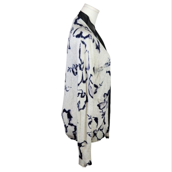 Simply Vera Vera Wang PM Floral Open Cardigan 100% Cotton Lightweight - Picture 5 of 7
